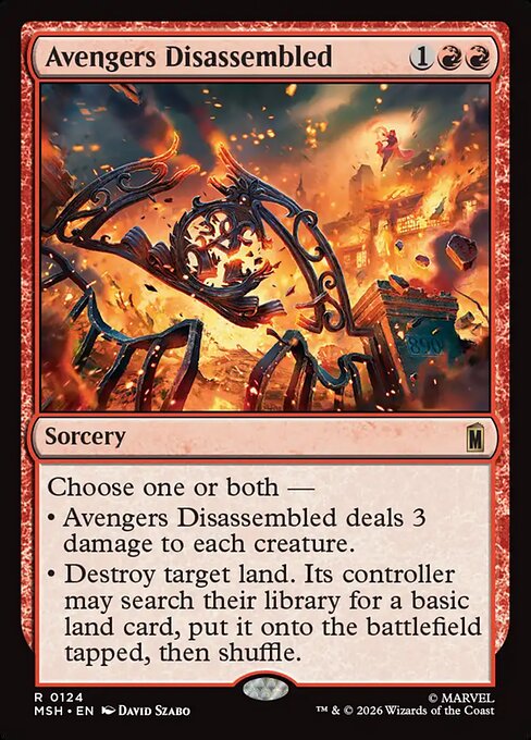 Avengers Disassembled - Marvel Super Heroes MTG spoiler