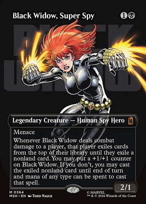 Black Widow, Super Spy - Marvel Super Heroes MTG spoiler