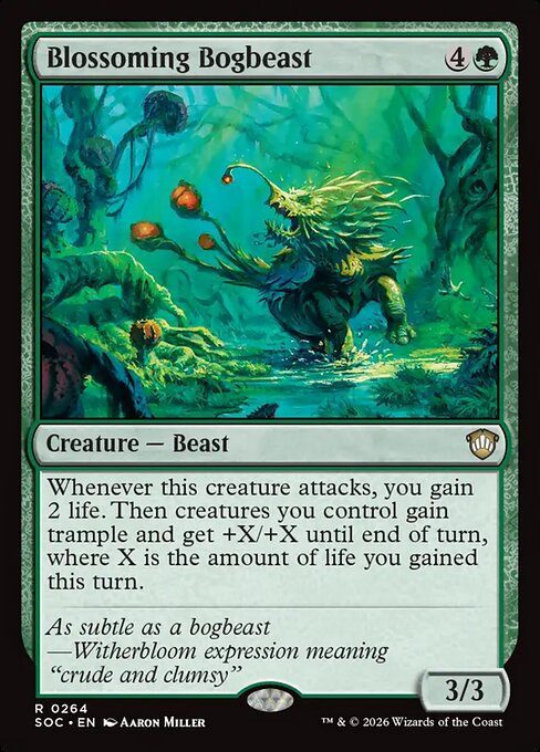 Blossoming Bogbeast - Secrets of Strixhaven Commander MTG spoiler