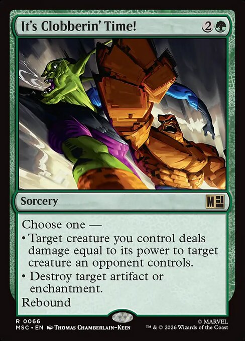 It's Clobberin' Time! - Marvel Super Heroes Commander MTG spoiler