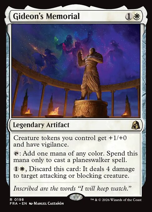 Gideon's Memorial - Reality Fracture MTG spoiler