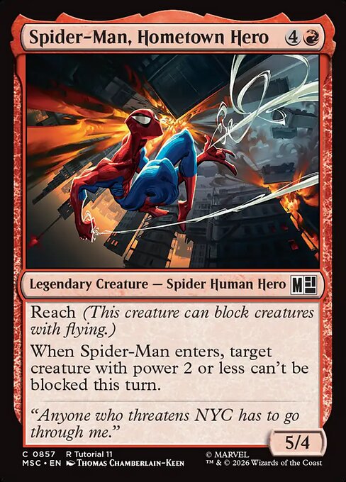 Spider-Man, Hometown Hero - Marvel Super Heroes Commander MTG spoiler