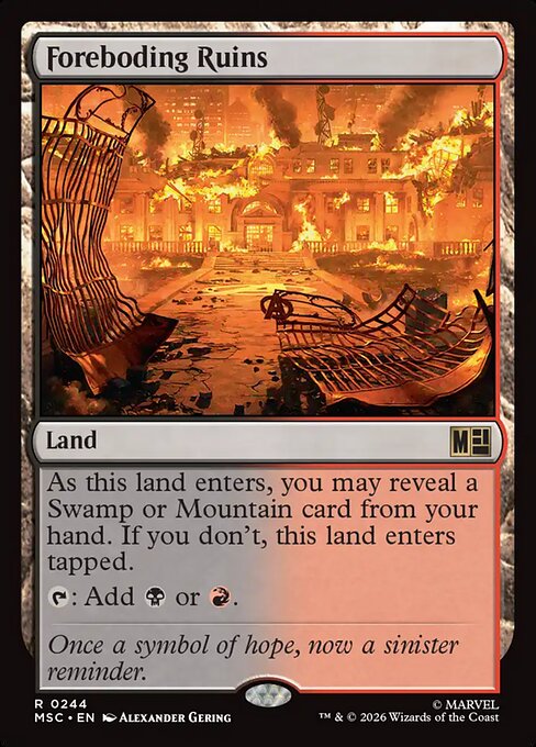 Foreboding Ruins - Marvel Super Heroes Commander MTG spoiler