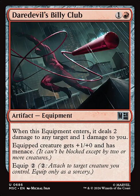 Daredevil's Billy Club - Marvel Super Heroes Commander MTG spoiler