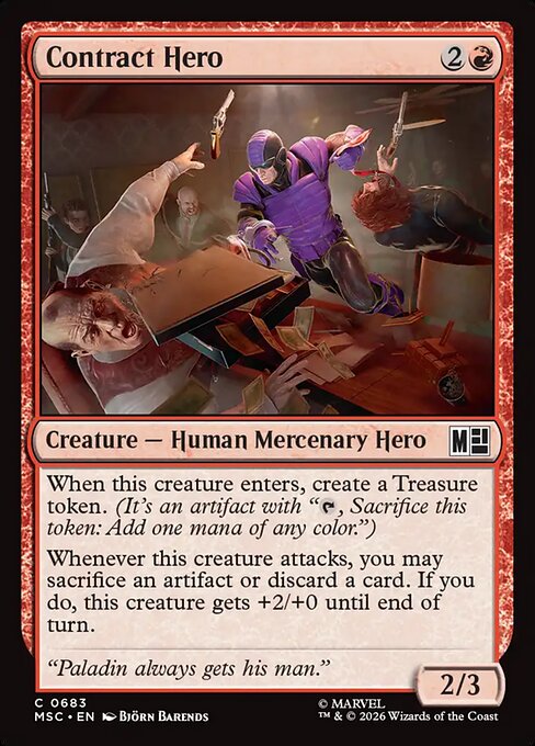 Contract Hero - Marvel Super Heroes Commander MTG spoiler