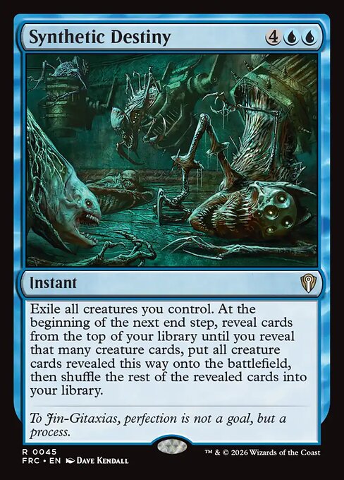 Synthetic Destiny - Reality Fracture Commander MTG spoiler