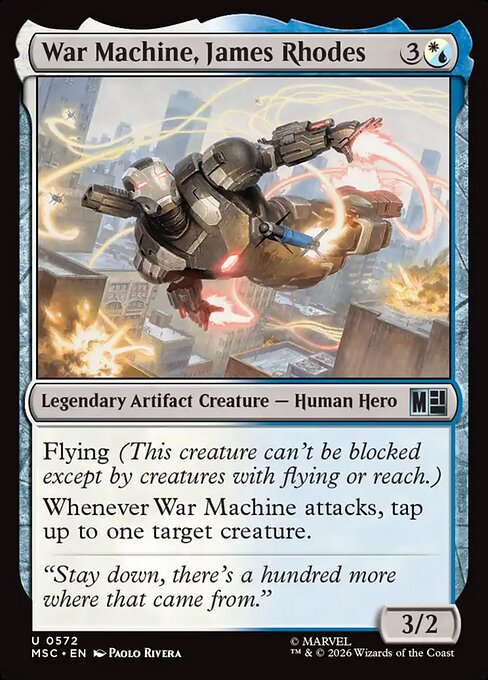 War Machine, James Rhodes - Marvel Super Heroes Commander MTG spoiler