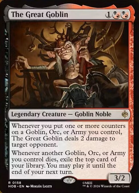 The Great Goblin - The Hobbit MTG spoiler