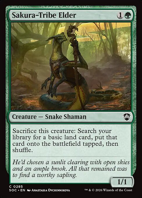 Sakura-Tribe Elder - Secrets of Strixhaven Commander MTG spoiler