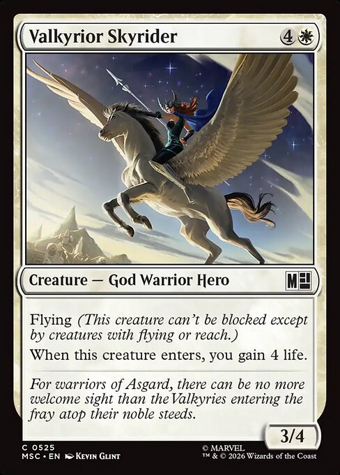 Valkyrior Skyrider - Marvel Super Heroes Commander MTG spoiler