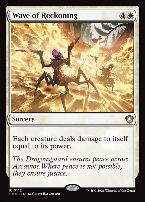 Wave of Reckoning - Secrets of Strixhaven Commander MTG spoiler