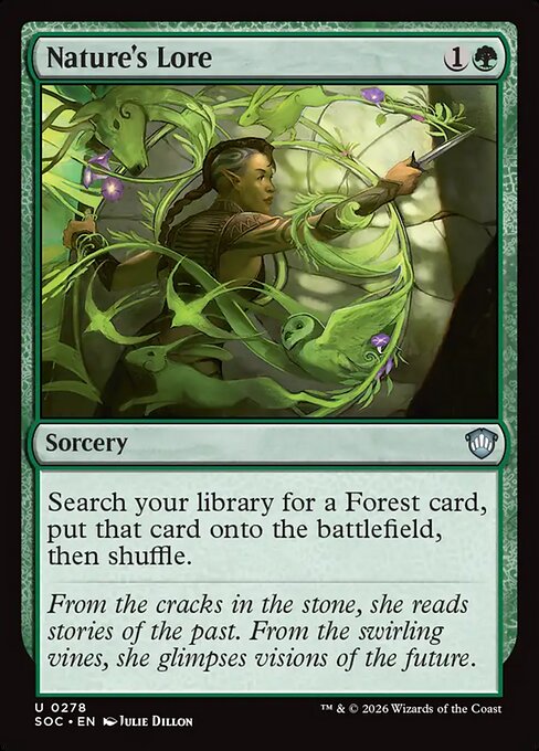 Nature's Lore - Secrets of Strixhaven Commander MTG spoiler