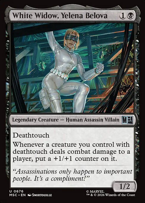 White Widow, Yelena Belova - Marvel Super Heroes Commander MTG spoiler