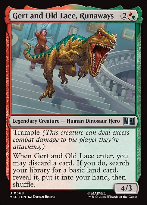 Gert and Old Lace, Runaways - Marvel Super Heroes Commander MTG spoiler