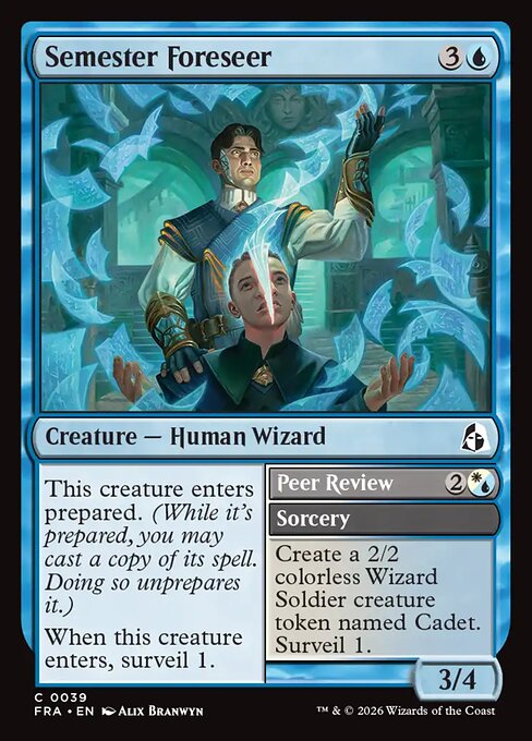 Semester Foreseer // Peer Review - Reality Fracture MTG spoiler