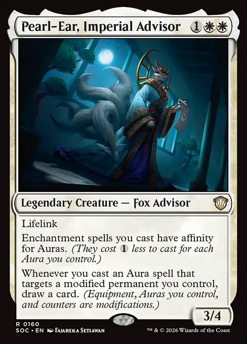 Pearl-Ear, Imperial Advisor - Secrets of Strixhaven Commander MTG spoiler
