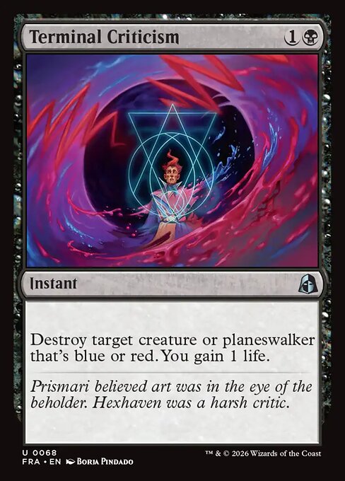 Terminal Criticism - Reality Fracture MTG spoiler