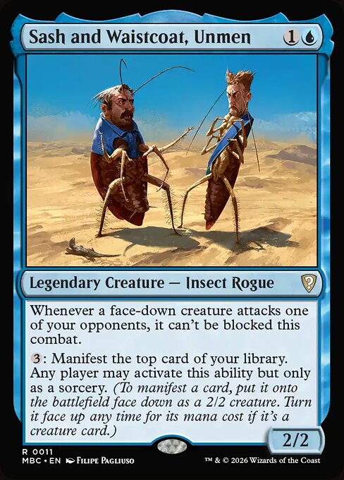 Sash and Waistcoat, Unmen - Mystery Booster: Commander Edition MTG spoiler