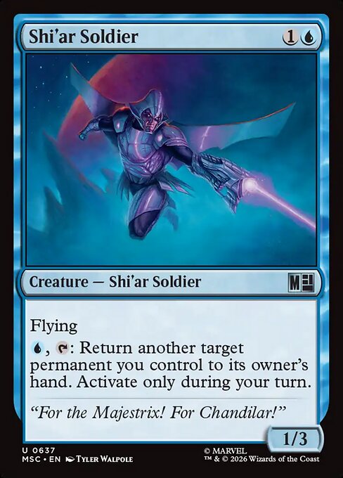 Shi'ar Soldier - Marvel Super Heroes Commander MTG spoiler