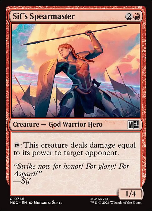 Sif's Spearmaster - Marvel Super Heroes Commander MTG spoiler