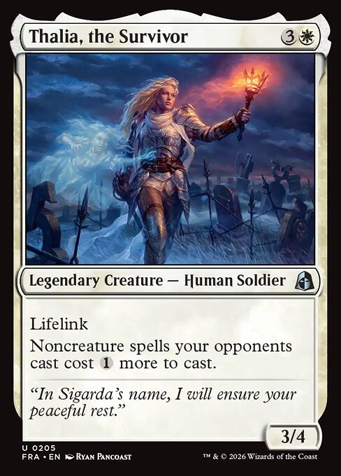 Thalia, the Survivor - Reality Fracture MTG spoiler