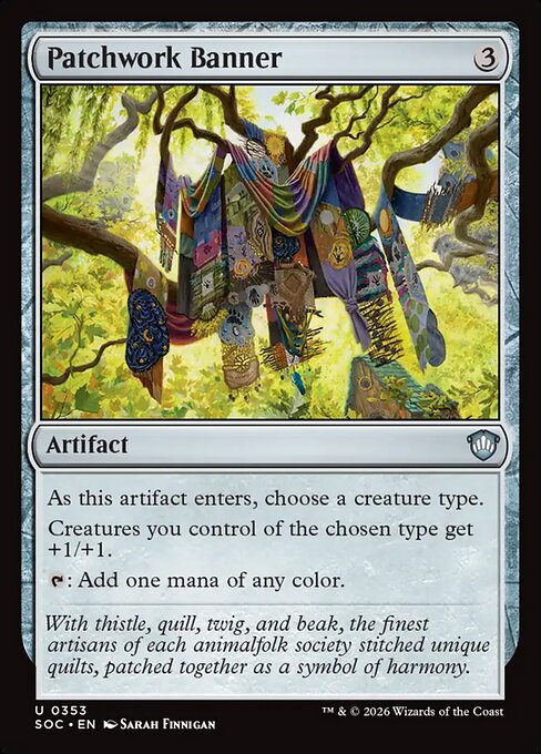 Patchwork Banner - Secrets of Strixhaven Commander MTG spoiler