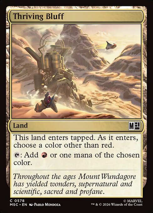 Thriving Bluff - Marvel Super Heroes Commander MTG spoiler