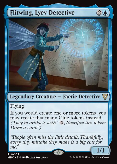 Flitwing, Lyev Detective - Mystery Booster: Commander Edition MTG spoiler