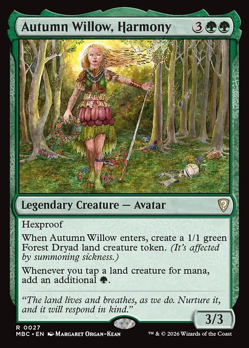 Autumn Willow, Harmony - Mystery Booster: Commander Edition MTG spoiler