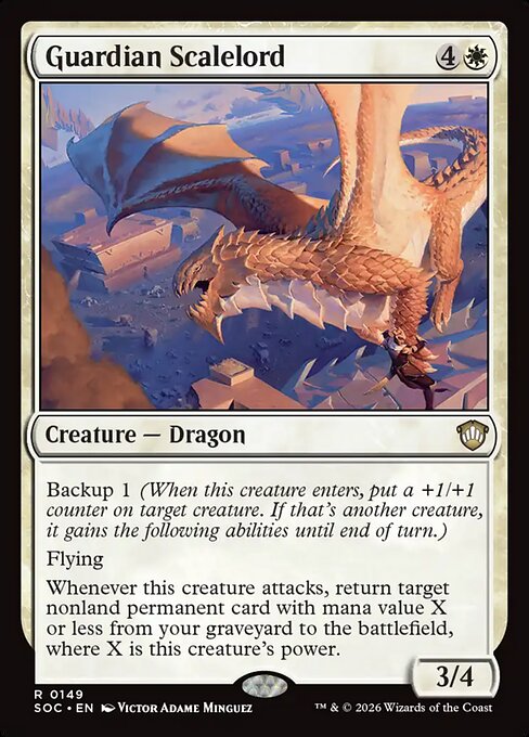 Guardian Scalelord - Secrets of Strixhaven Commander MTG spoiler
