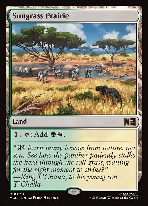 Sungrass Prairie - Marvel Super Heroes Commander MTG spoiler