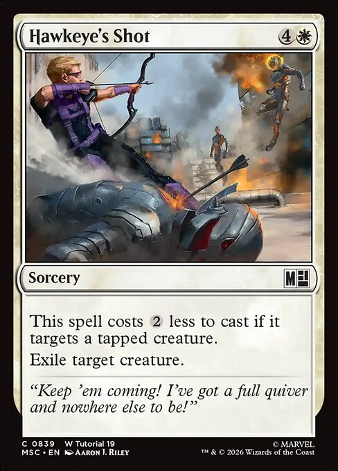 Hawkeye's Shot - Marvel Super Heroes Commander MTG spoiler