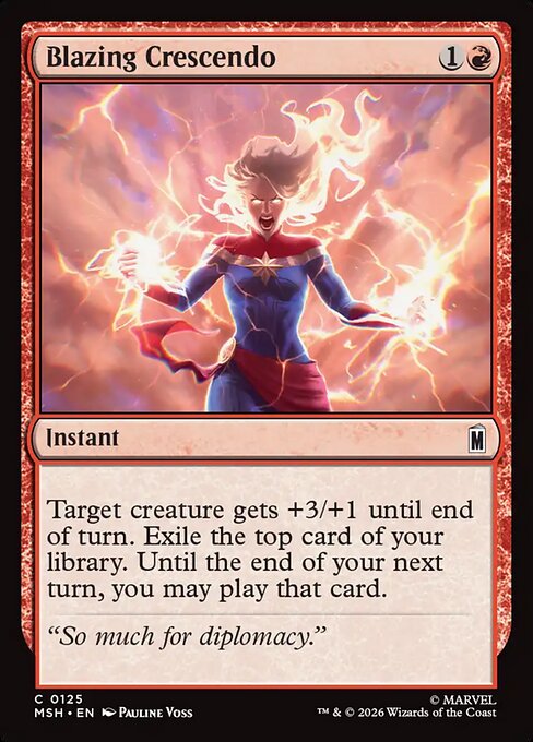 Blazing Crescendo - Marvel Super Heroes MTG spoiler