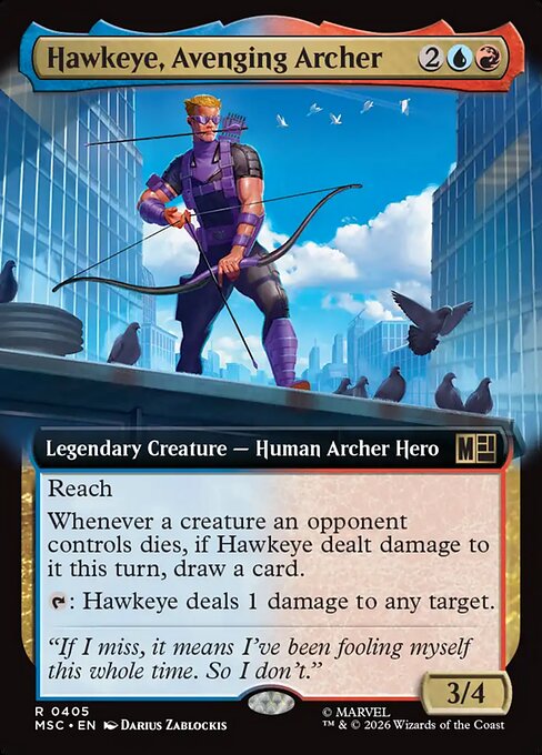 Hawkeye, Avenging Archer - Marvel Super Heroes Commander MTG spoiler