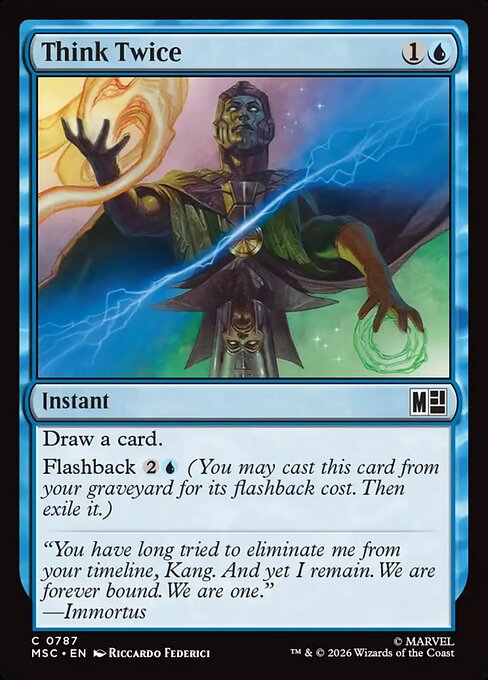 Think Twice - Marvel Super Heroes Commander MTG spoiler
