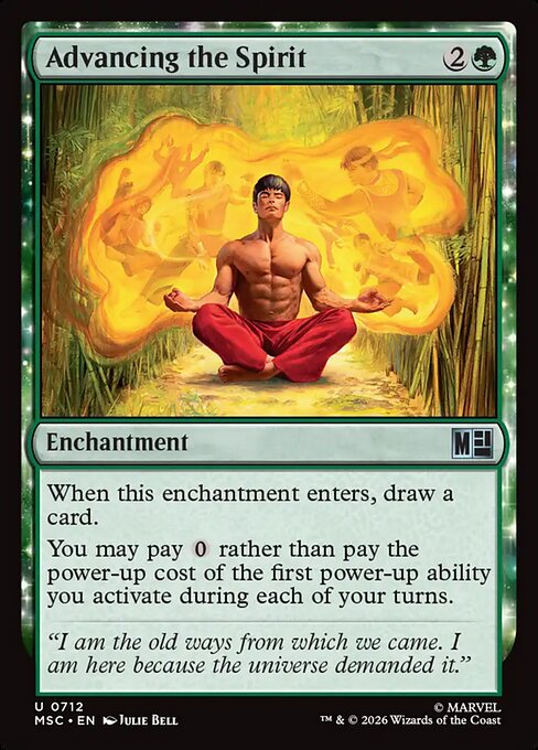 Advancing the Spirit - Marvel Super Heroes Commander MTG spoiler