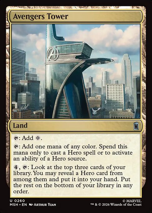 Avengers Tower - Marvel Super Heroes MTG spoiler