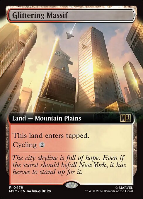 Glittering Massif - Marvel Super Heroes Commander MTG spoiler
