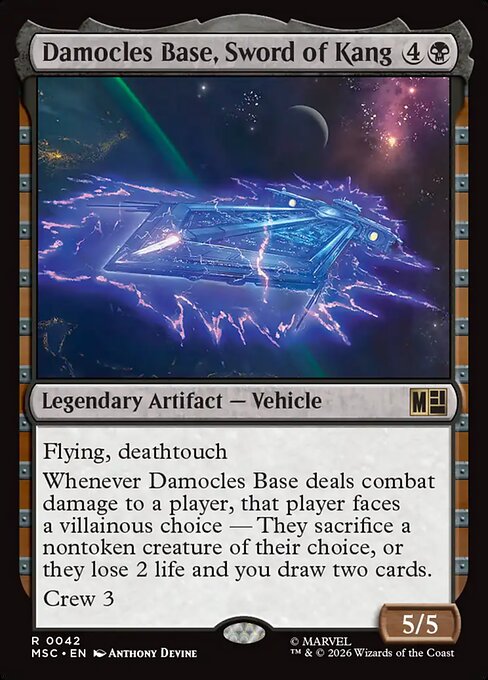 Damocles Base, Sword of Kang - Marvel Super Heroes Commander MTG spoiler