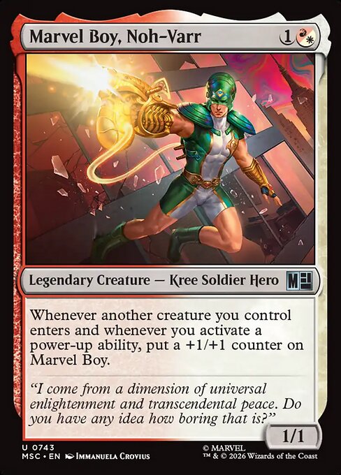 Marvel Boy, Noh-Varr - Marvel Super Heroes Commander MTG spoiler