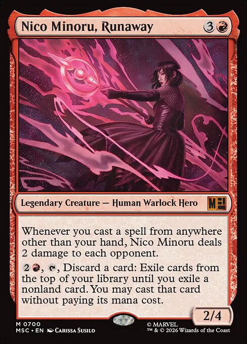 Nico Minoru, Runaway - Marvel Super Heroes Commander MTG spoiler