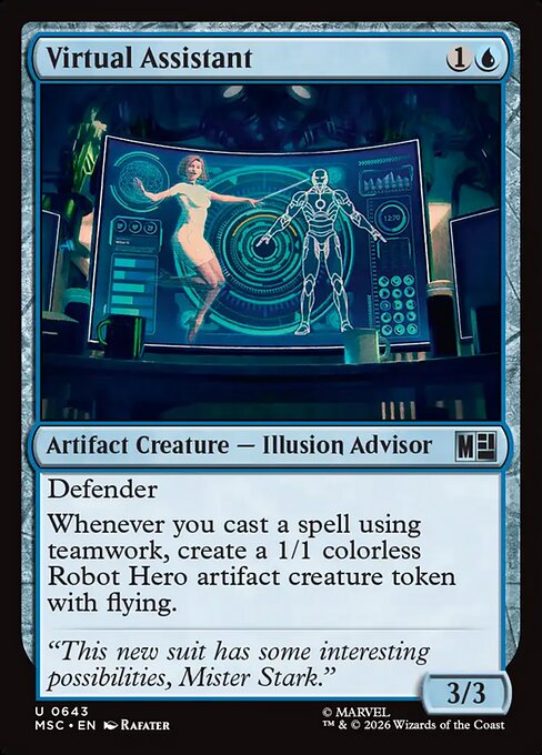 Virtual Assistant - Marvel Super Heroes Commander MTG spoiler