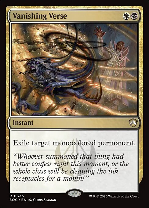 Vanishing Verse - Secrets of Strixhaven Commander MTG spoiler