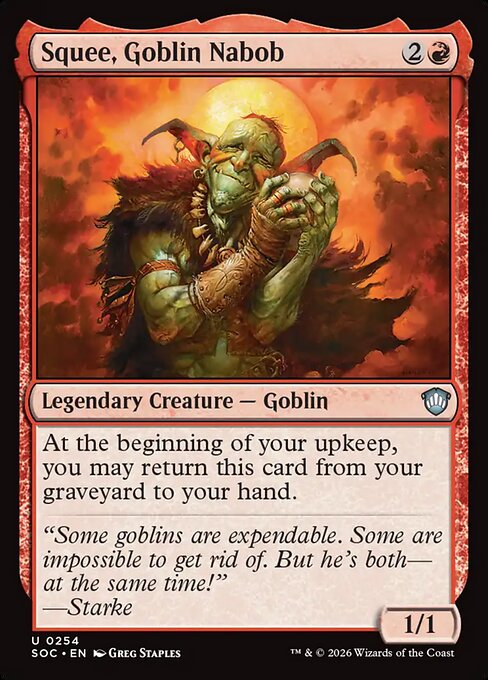 Squee, Goblin Nabob - Secrets of Strixhaven Commander MTG spoiler