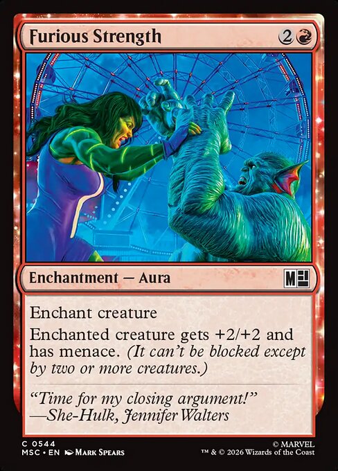 Furious Strength - Marvel Super Heroes Commander MTG spoiler