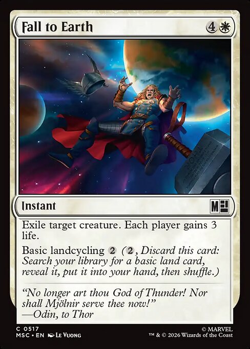 Fall to Earth - Marvel Super Heroes Commander MTG spoiler