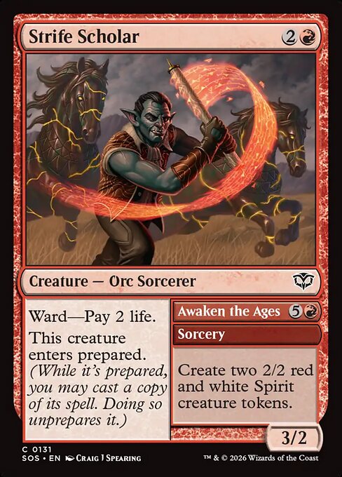 Strife Scholar // Awaken the Ages - Secrets of Strixhaven MTG spoiler