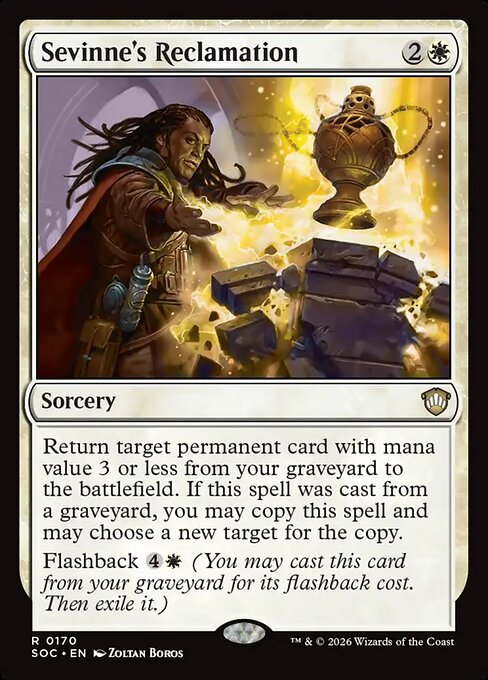Sevinne's Reclamation - Secrets of Strixhaven Commander MTG spoiler