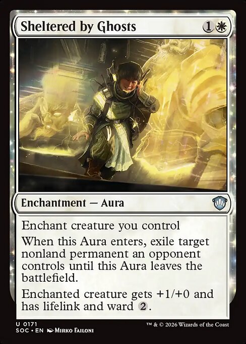 Sheltered by Ghosts - Secrets of Strixhaven Commander MTG spoiler