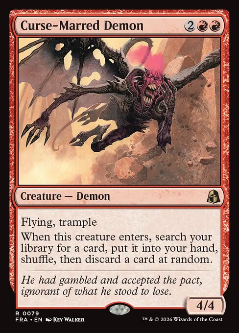 Curse-Marred Demon - Reality Fracture MTG spoiler